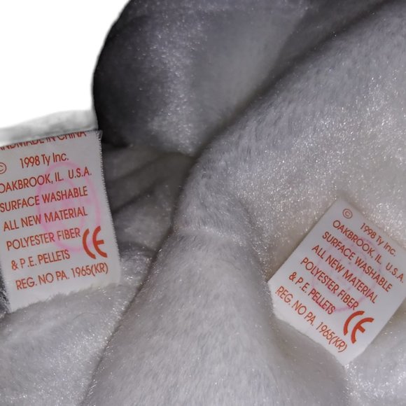 TY BEANIE BABY HALO ANGEL BEAR BROWN NOSE 1998 IRIDESCENT WINGS Lot of 2 Errors - Picture 6 of 8